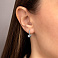 Серьги из белого золота с бриллиантами (арт. С011728010б) – изображение 2