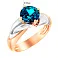Золотое кольцо с топазом Blue Ocean (арт. 140747Пл) – изображение 3