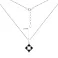 Серебряное колье Цветок с ониксом (арт. 7507/2380о) – изображение 3