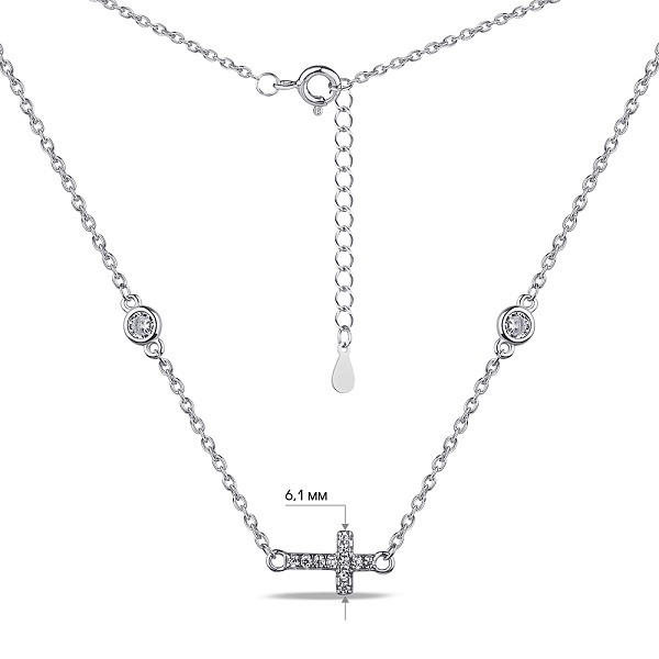 Колье серебряное с фианитами (арт. 7507/1967) – изображение 3