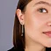 Серьги Fly из белого золота с шариками (арт. 109803/1б) – изображение 2