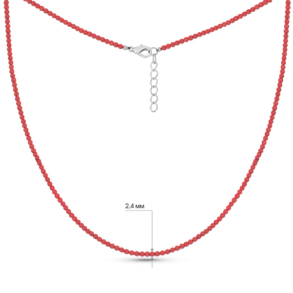 Тонкие бусы из кораллов (арт. 9016/607Крк) – изображение 3