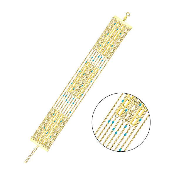 Широкий браслет Francelli з жовтого золота (арт. 3261064жег) – зображення 1