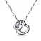 Колье из серебра "Два сердца" (арт. 7507/1373) – изображение 1
