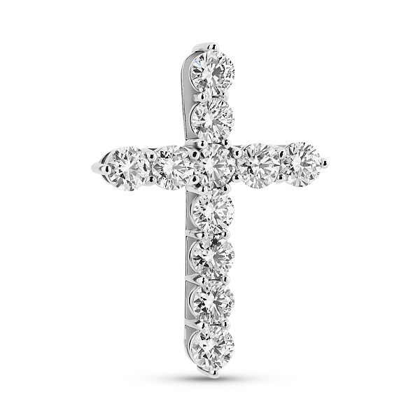 Золотой крестик с бриллиантами (арт. 3112455202) – изображение 1