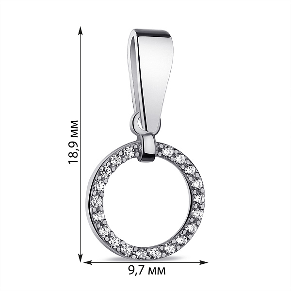 Серебряный подвес с фианитами (арт. 7503/1935) – изображение 2
