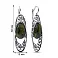 Серебряные серьги с змеевиком (арт. 7902/11500213к) – изображение 2