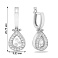 Сережки-подвески из белого золота с фианитами (арт. 101060б) – изображение 4