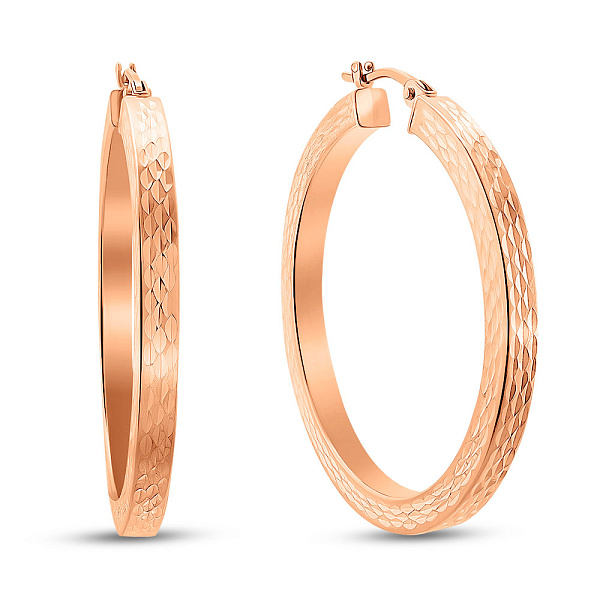 Серьги из красного золота без камней (арт. 1091812/35) – изображение 1