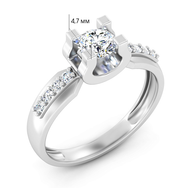 Золотое кольцо с бриллиантами (арт. К011577040б) – изображение 3