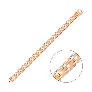 Фото Браслет из красного золота с родированием  (арт. 3261211кб)