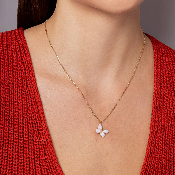 Золотое колье Francelli с керамикой (арт. 352369жкмр) – изображение 3