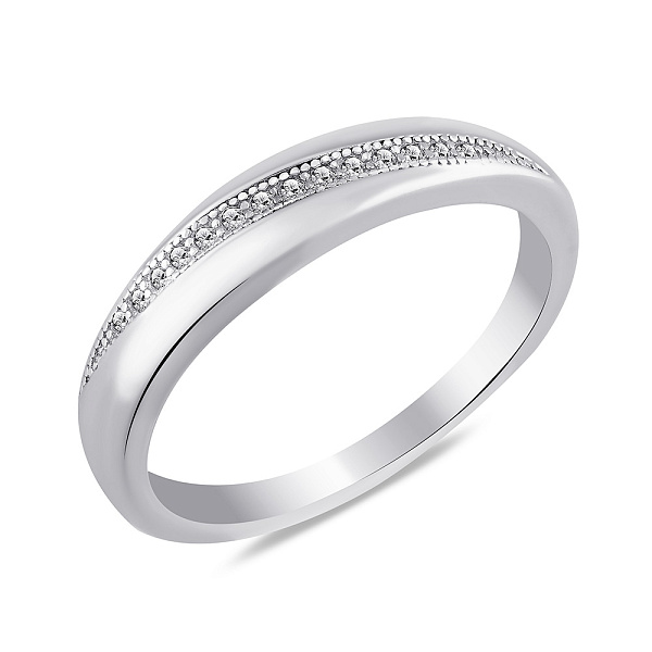 Серебряное кольцо с дорожкой из фианитов (арт. 7501/8006) – изображение 1