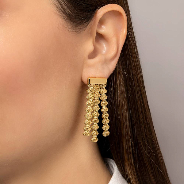 Золотые серьги Francelli (арт. е1091885ж) – изображение 2