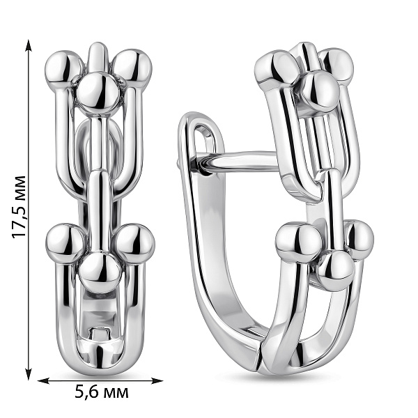 Серебряные серьги (арт. 7502/10164) – изображение 2