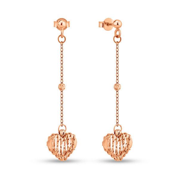 Серьги из красного золота Сердце (арт. 1091565) – изображение 1