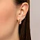 Золотые серьги с фианитами (арт. 1091714/15) – изображение 2