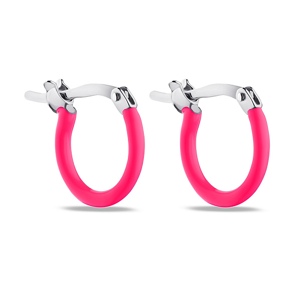 Серебряные серьги с эмалью (арт. 7502/9369/10емлн) – изображение 1