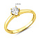 Золотое кольцо с фианитом (арт. 140627ж) – изображение 3