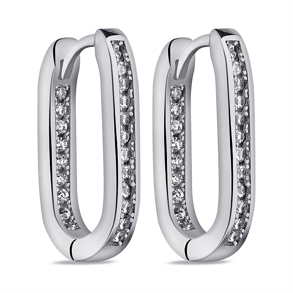 Серебряные серьги с фианитами (арт. 7502/9766/15) – изображение 1