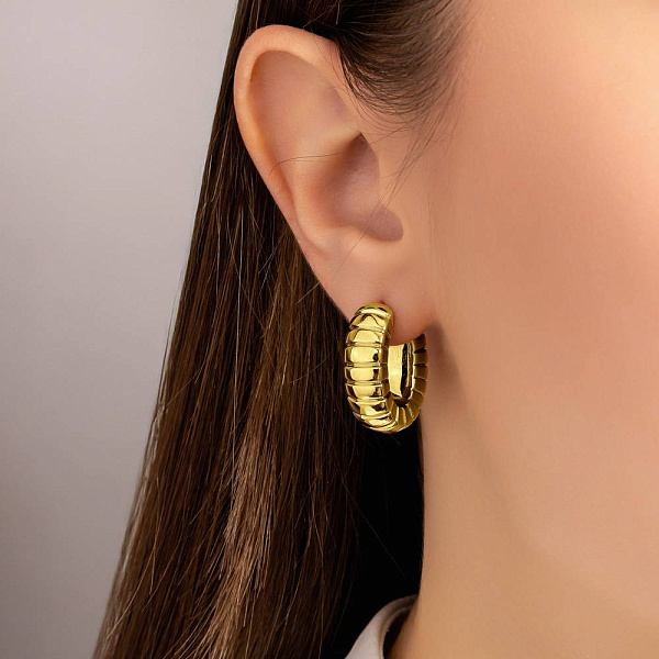 Серьги Francelli из желтого золота (арт. е1091755/20ж) – изображение 2