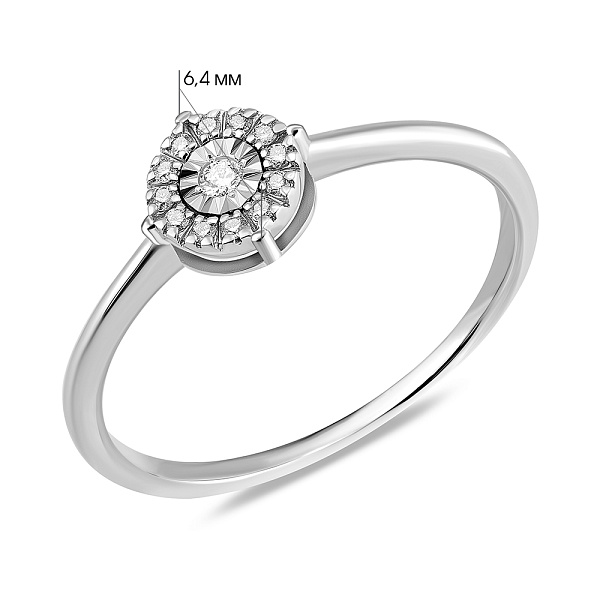 Золотое кольцо с бриллиантами (арт. К011749005б) – изображение 4
