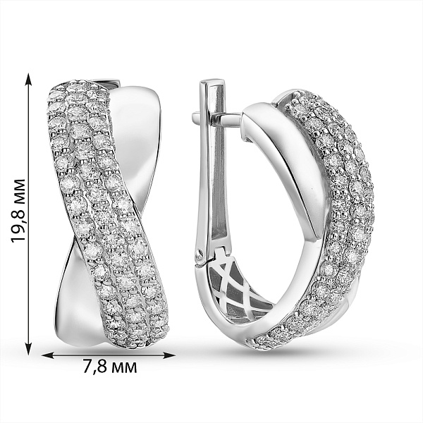 Золоті сережки з діамантами (арт. С011306090б) – зображення 4