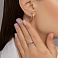 Серьги Олимпия из красного золота с фианитами (арт. 113400) – изображение 4