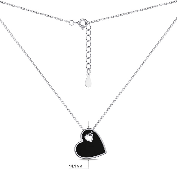 Серебряное колье с ониксом (арт. 7507/2179о) – изображение 3