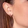 Золотые серьги-кольца без камней (арт. 110880) – изображение 3