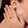 Серьги пусеты из красного золота с эмалью (арт. 111087/1ч) – изображение 4