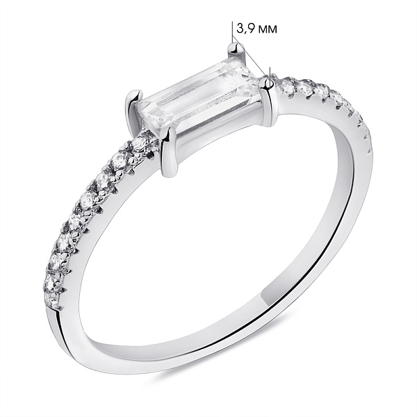 Серебряное кольцо с фианитами (арт. 7501/6262) – изображение 2