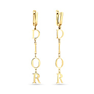 Фото Серьги-подвески из желтого золота (арт. 107890ж)