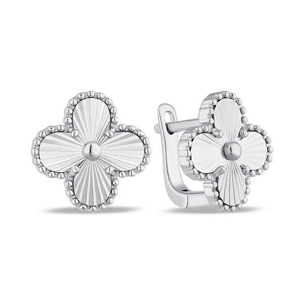 Серьги из серебра без камней (арт. 7502/4899/15) – изображение 1