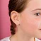 Золотые серьги-пусеты Птица с фианитами (арт. 110058) – изображение 2