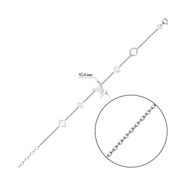 Серебряный браслет (арт. 7509/4057) – изображение 2