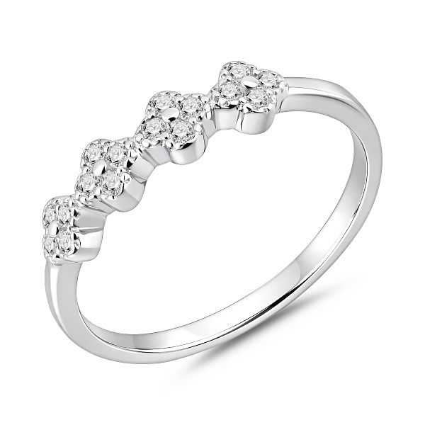 Серебряное кольцо Цветы с фианитами (арт. 7501/8540) – изображение 1