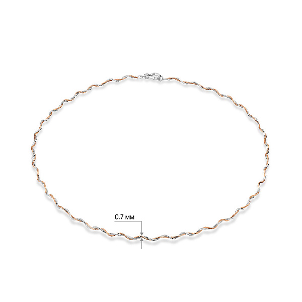 Колье из белого и красного золота (арт. 352522бк) – изображение 4
