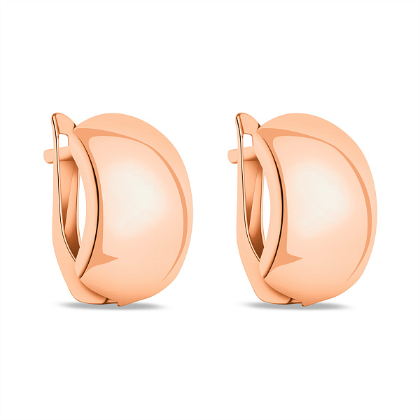 Серьги из красного золота без камней (арт. 120800) – изображение 1