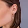 Серьги из красного золота с эмалью и фианитами (арт. 2190213101) – изображение 2
