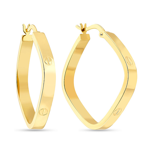 Серьги-кольца из желтого золота (арт. 108663/30ж) – изображение 1