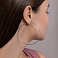 Сережки-кольца из белого золота (арт. 100023/70б) – изображение 3
