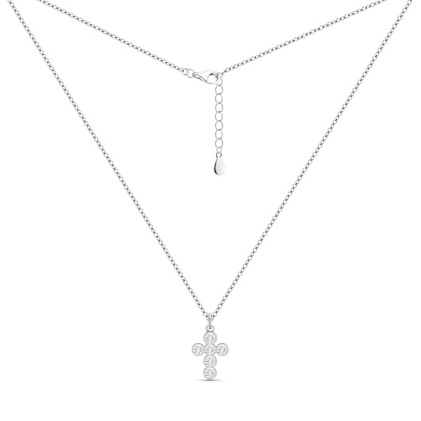 Серебряное колье Крестик с фианитами (арт. 7507/1101) – изображение 2