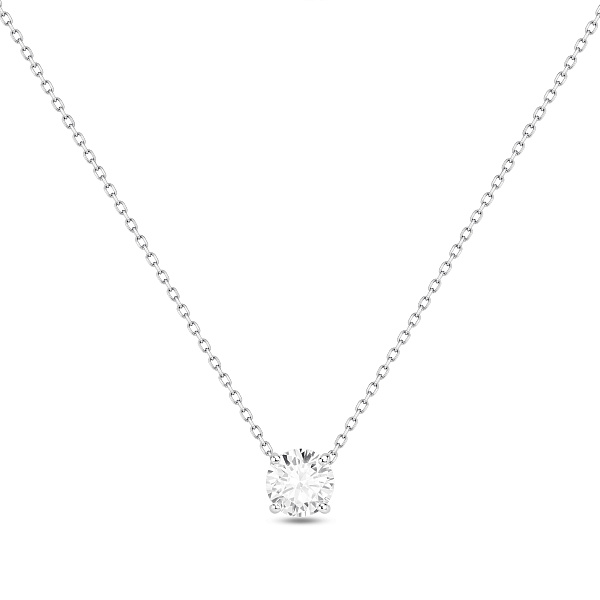 Серебряное колье с подвеской с фианитом (арт. 7507/2557) – изображение 1