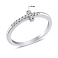 Серебряное кольцо Крестик с фианитами (арт. 7501/8015) – изображение 2