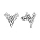 Золоті пусети в білому кольорі металу (арт. 110641б) – зображення 1