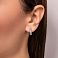 Серьги-кольца золотые с фианитами (арт. 1091522/15б) – изображение 2