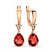 Сережки из золота с гранатом и фианитами (арт. 111154Пк) – изображение 1