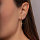 Золотые серьги-подвески с крестиками (арт. 110516ж) – изображение 2