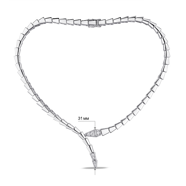 Колье из серебра Trendy Style с фианитами (арт. 7507/1997) – изображение 2